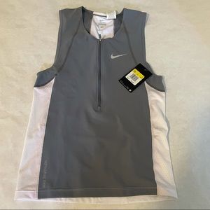 Nike Triathlon 1/2 Zip Tank Singlet Pockets                      Men’s M